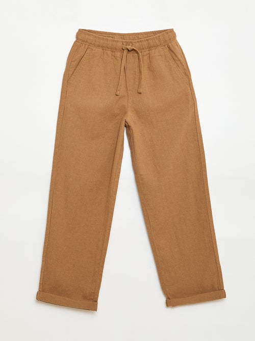 Jogpant van linnenmix - Kiabi