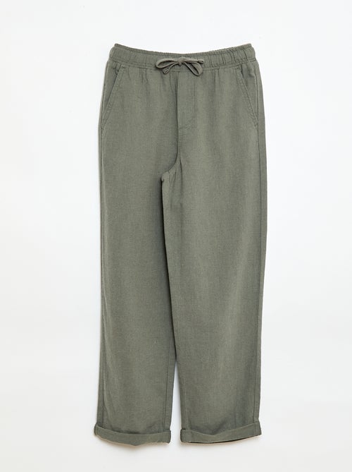 Jogpant van linnenmix - Kiabi