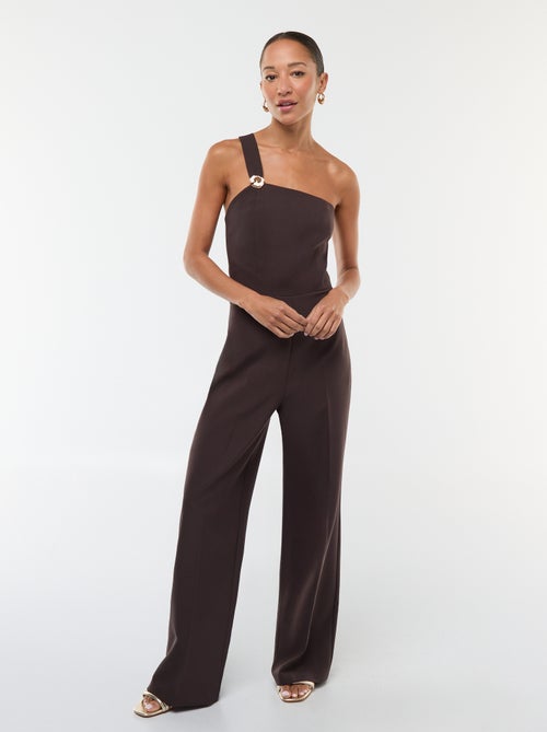 Jumpsuit met asymmetrische schouderbandjes en sierdetails - Kiabi
