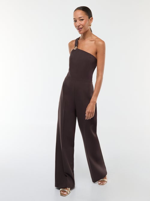 Jumpsuit met asymmetrische schouderbandjes en sierdetails - Kiabi