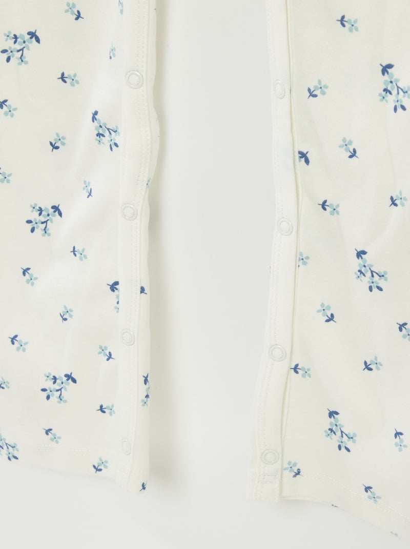 Jumpsuit met drukknopen – gemakkelijk aan te trekken collectie WIT - Kiabi
