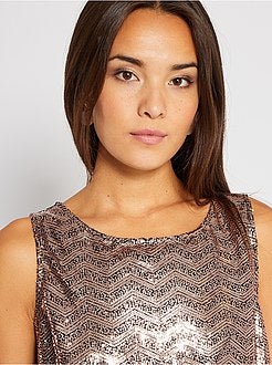 Jumpsuit met pailletten aan het bovenstuk - Kiabi