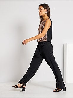 Jumpsuit met pailletten aan het bovenstuk - Kiabi