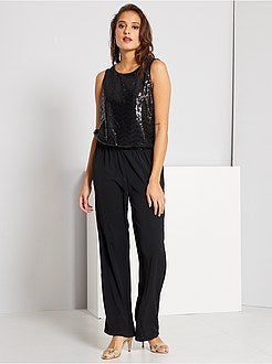 Jumpsuit met pailletten aan het bovenstuk - Kiabi