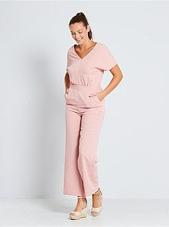 Jumpsuit met rugdecolleté - Kiabi