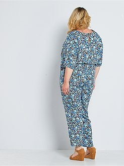 Jumpsuit met wikkelhals - Kiabi