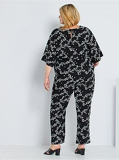 Jumpsuit met wikkelhals - Kiabi