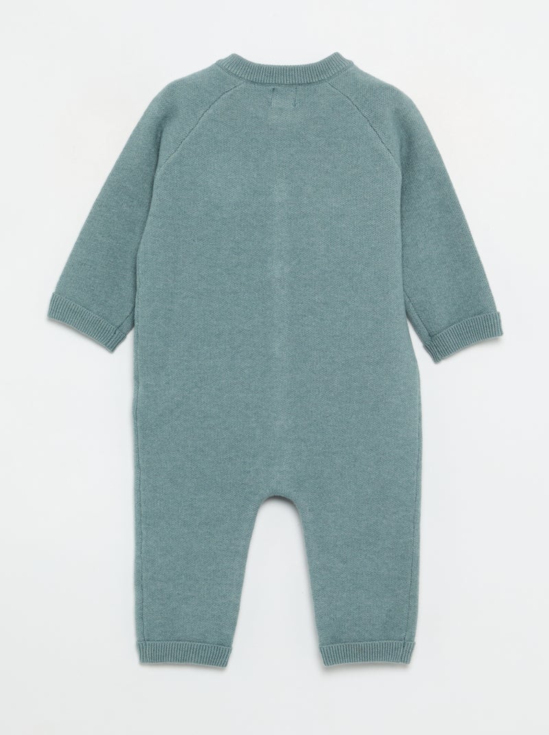 Jumpsuit van compact breisel Blauw - Kiabi