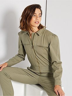 Jumpsuit van gekleurde denim - Kiabi