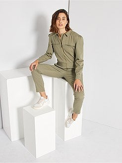 Jumpsuit van gekleurde denim - Kiabi