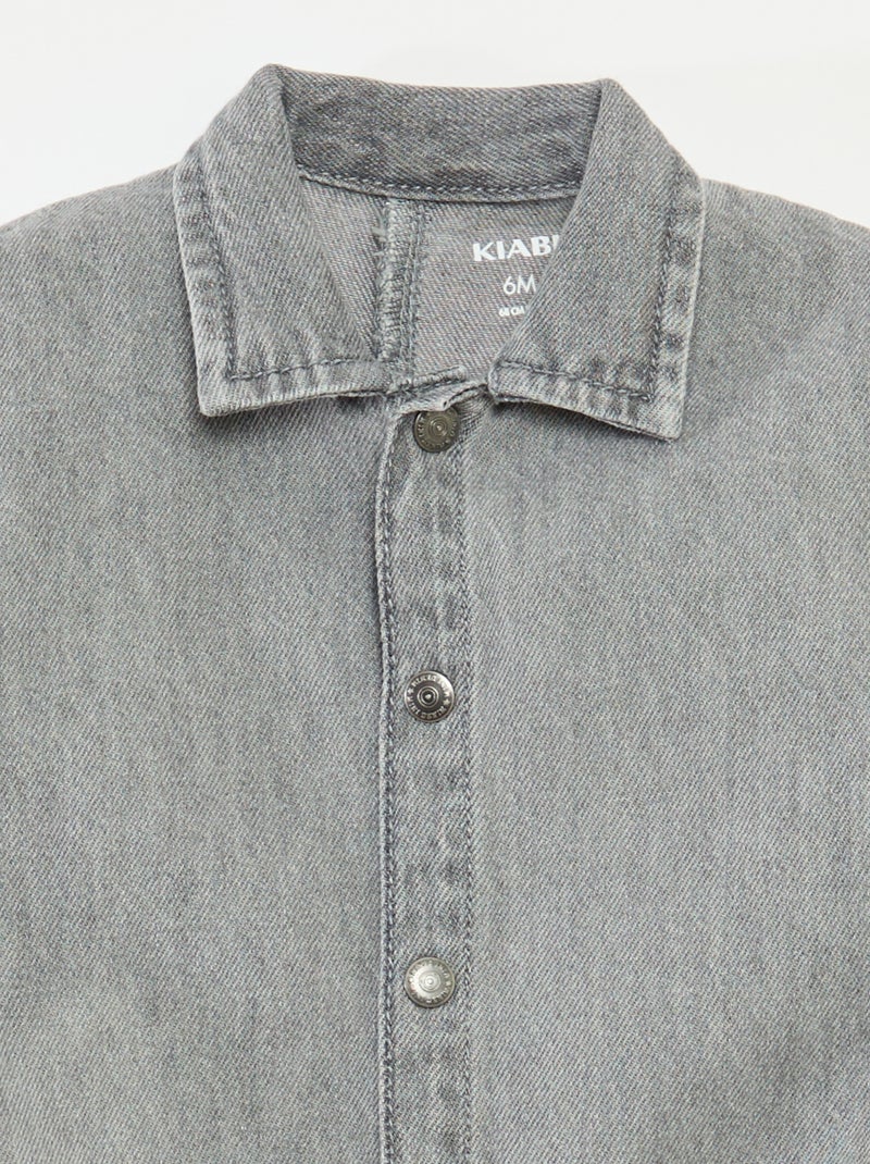 Jumpsuit van spijkerstof Grijs - Kiabi