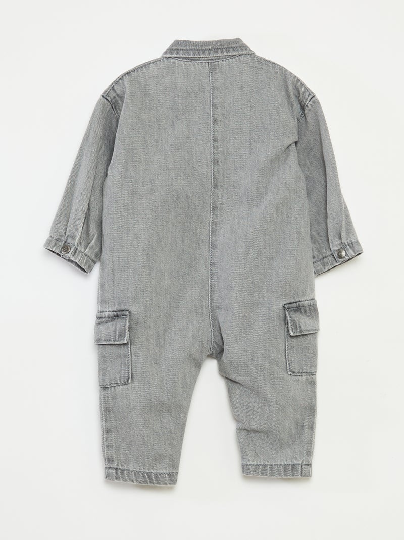 Jumpsuit van spijkerstof Grijs - Kiabi