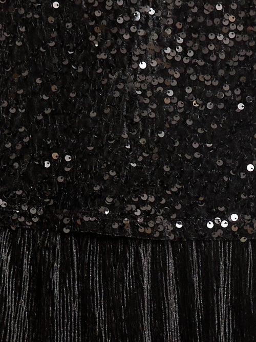 Jumpsuit van velours met lovertjes - Kiabi