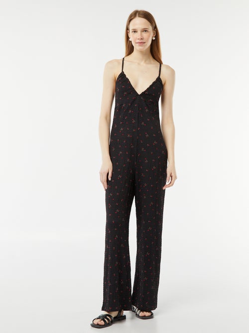 Jumpsuit van wafelstof - Kiabi