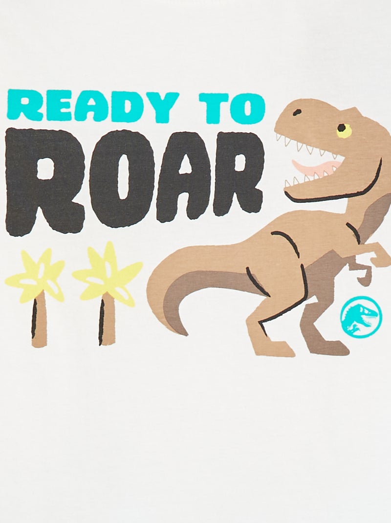 'Jurassic Park'-setje: T-shirt + bermuda - 2-delig WIT - Kiabi