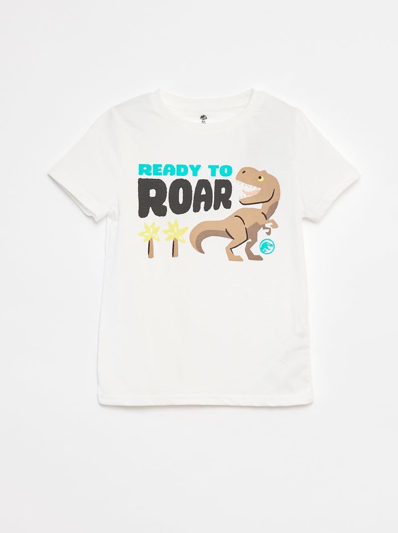 'Jurassic Park'-setje: T-shirt + bermuda - 2-delig WIT - Kiabi