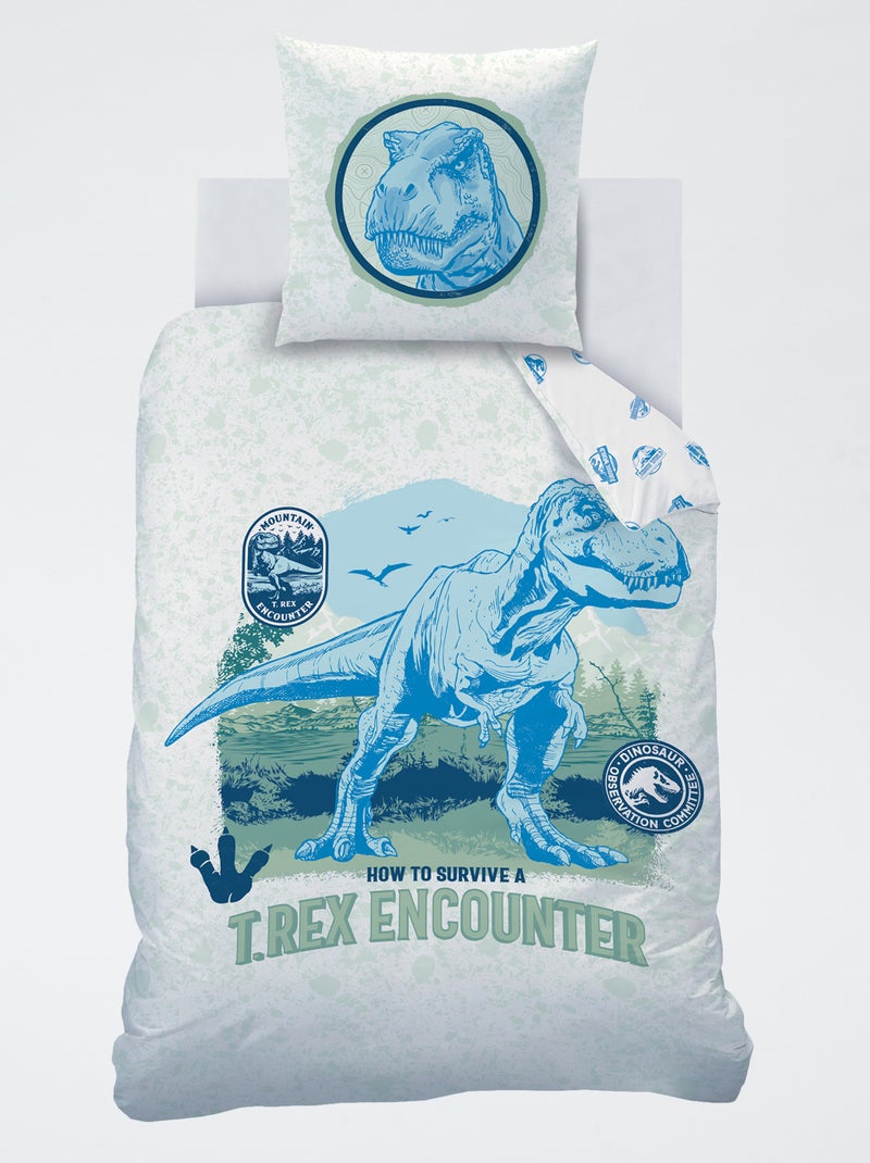 Jurassic World' dekbedovertrek - 1 persoons Groen - Kiabi
