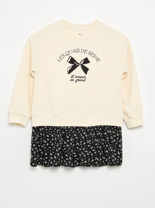 Jurk 2-in-1 met sweatshirtdeel - Kiabi