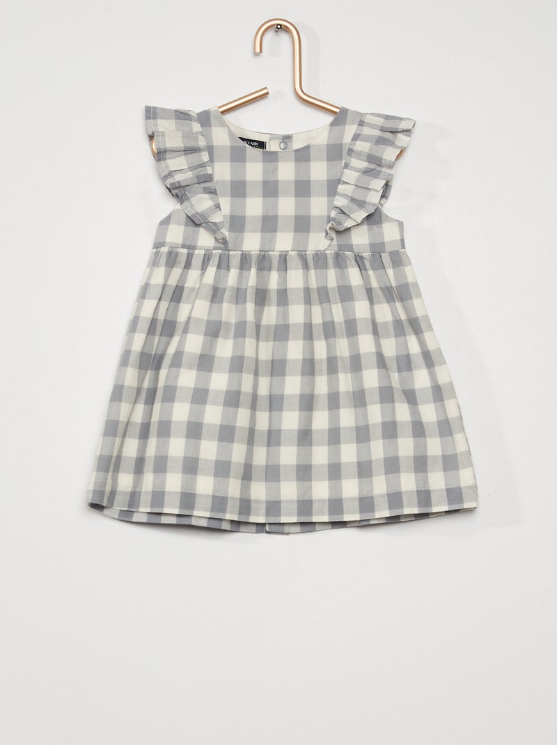 Jurk + bloomer met prints - beige/grijs - Kiabi - 13.00€