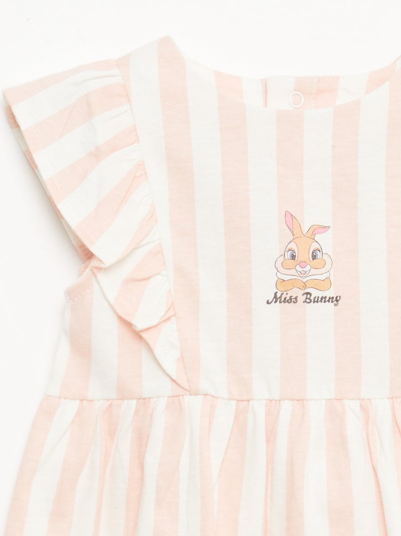 Jurk 'Disney' met volants van licht katoen Roze - Kiabi