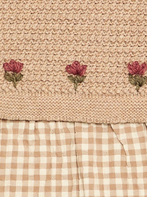 Jurk met 2-in-1-effect en top van jerseytricot - Kiabi