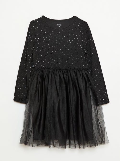 Jurk met 2-in-1 effect met rokje van tule - Kiabi