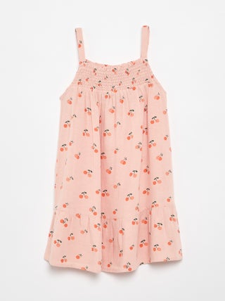 Jurk met all-overmotief en fijne bandjes