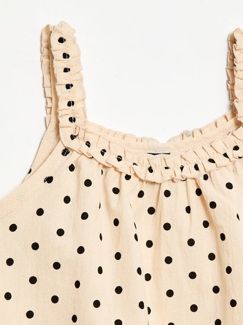 Jurk met bandjes en volantkraag - Kiabi