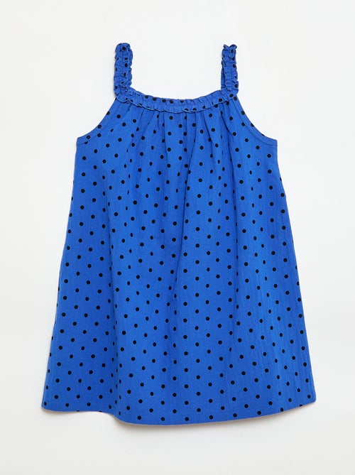 Jurk met bandjes en volantkraag - Kiabi