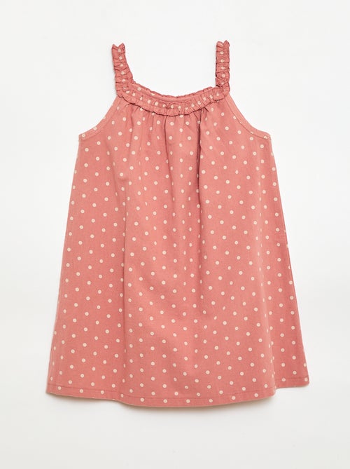 Jurk met bandjes en volantkraag - Kiabi