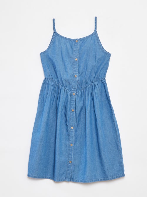 Jurk met bandjes van tencel - Kiabi