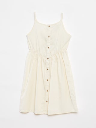 Jurk met bandjes van tencel