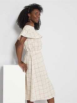 Jurk met bardothals - Kiabi