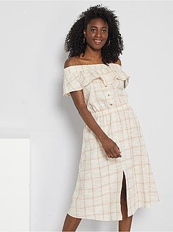 Jurk met bardothals - Kiabi