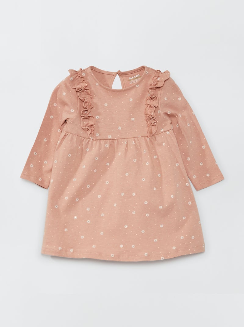 Jurk met bloemmotief en volants ROSE - Kiabi