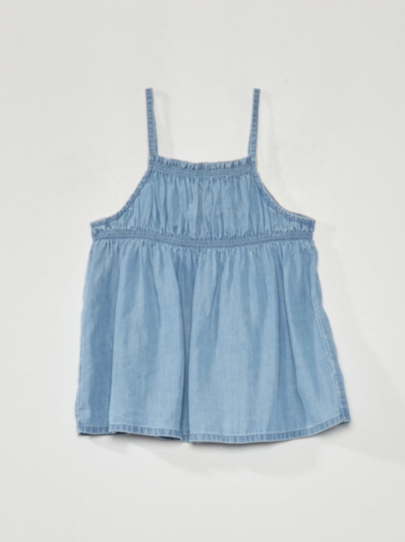 Jurk met dunne bandjes BLAUW - Kiabi