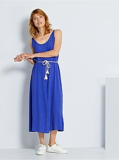 Jurk met koordceintuur - Kiabi