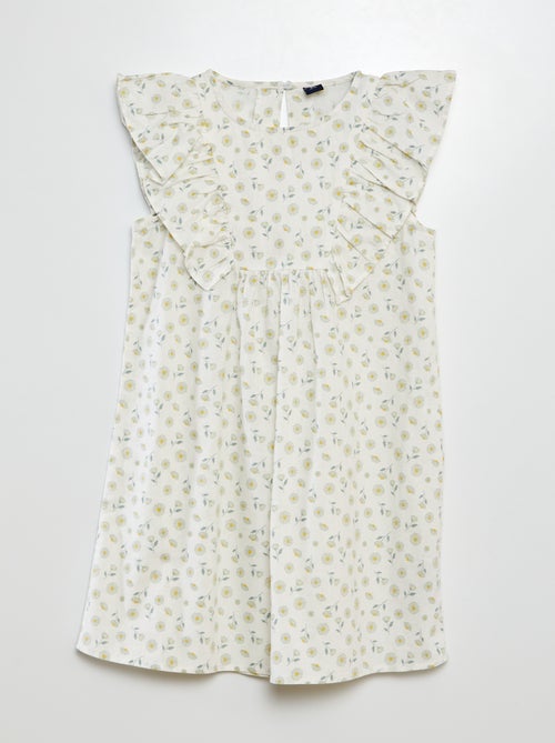 Jurk met korte mouwen en ruchedetails - Kiabi