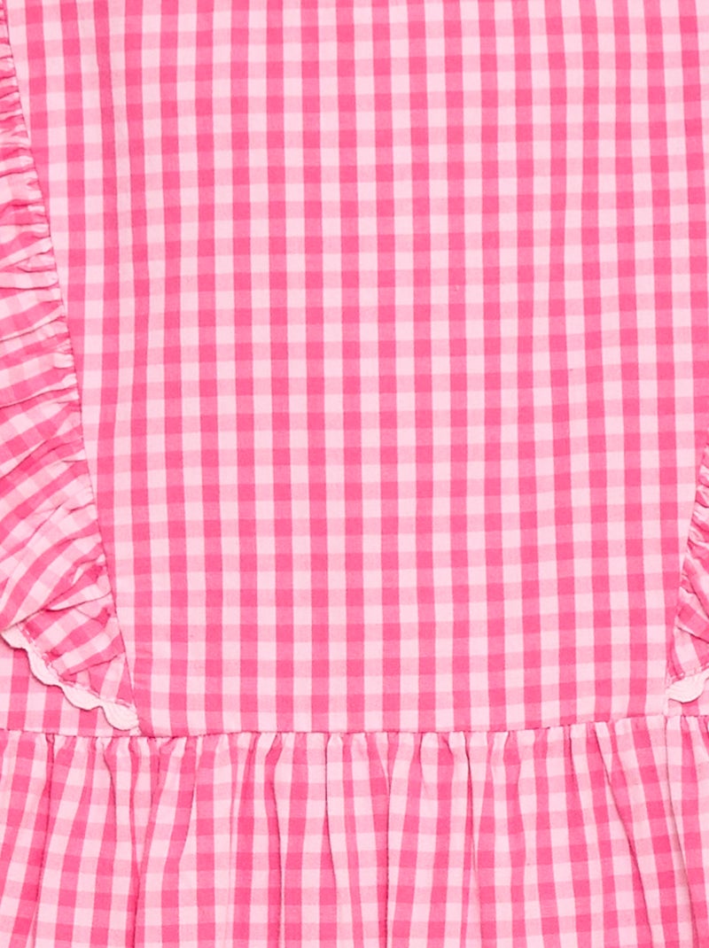 Jurk met korte mouwen en volants Rose - Kiabi