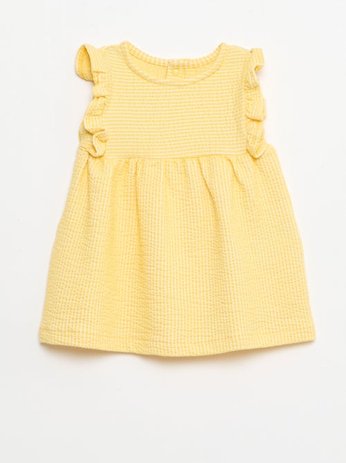 Jurk met korte mouwen van geribde stof - Kiabi