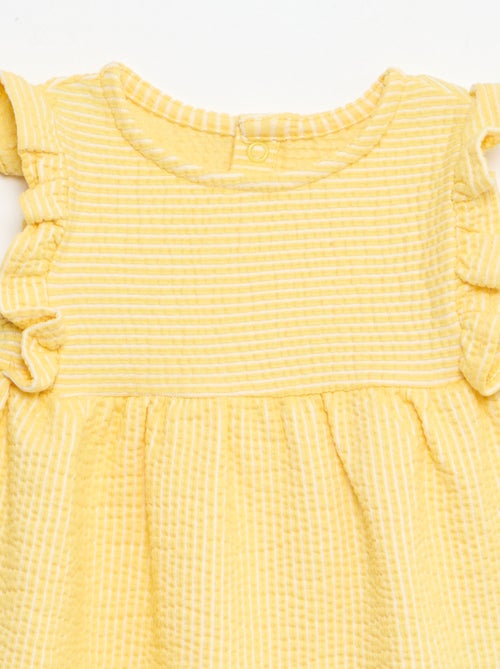 Jurk met korte mouwen van geribde stof - Kiabi