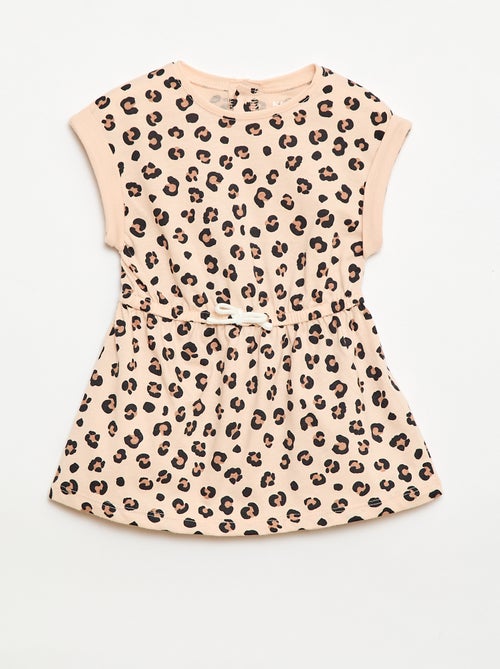 Jurk met korte mouwen van katoenjersey - Kiabi