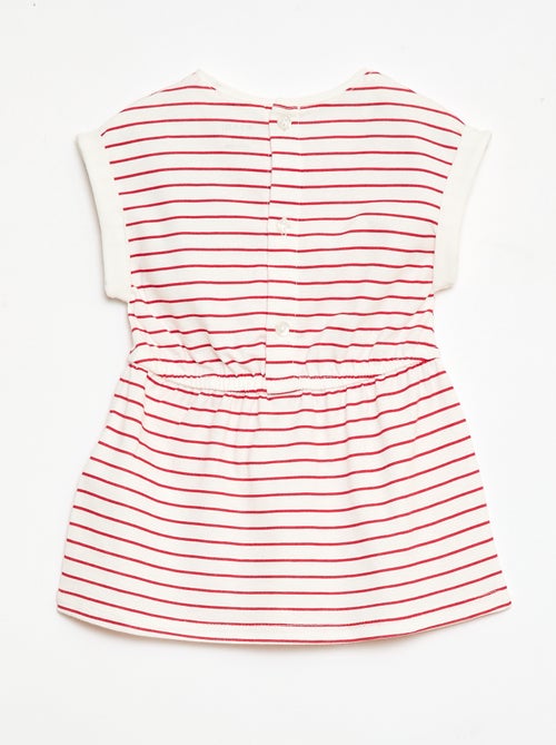 Jurk met korte mouwen van katoenjersey - Kiabi