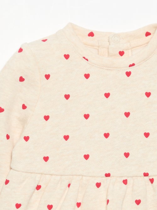 Jurk met lange mouwen en print - Kiabi