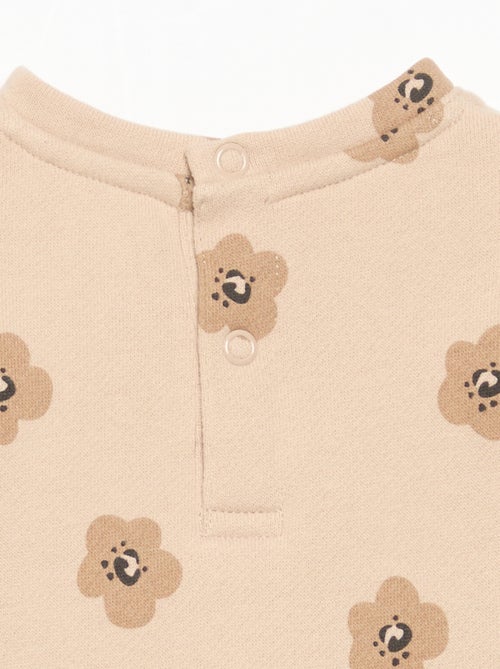 Jurk met lange mouwen en print - Kiabi