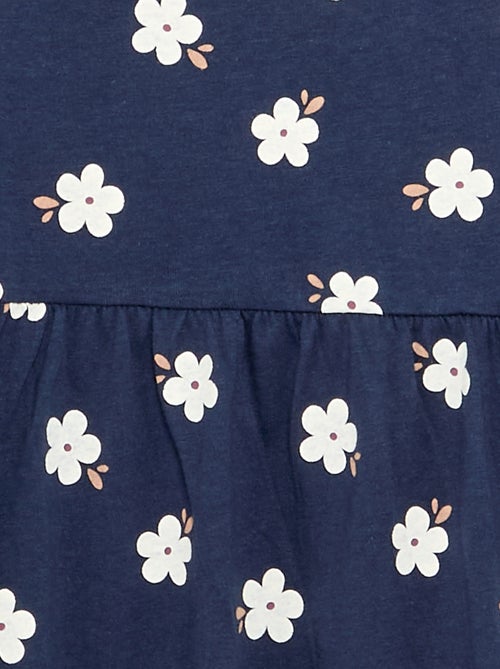 Jurk met lange mouwen van katoenen jerseytricot - Kiabi