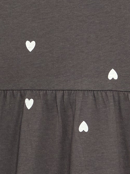 Jurk met lange mouwen van katoenen jerseytricot - Kiabi