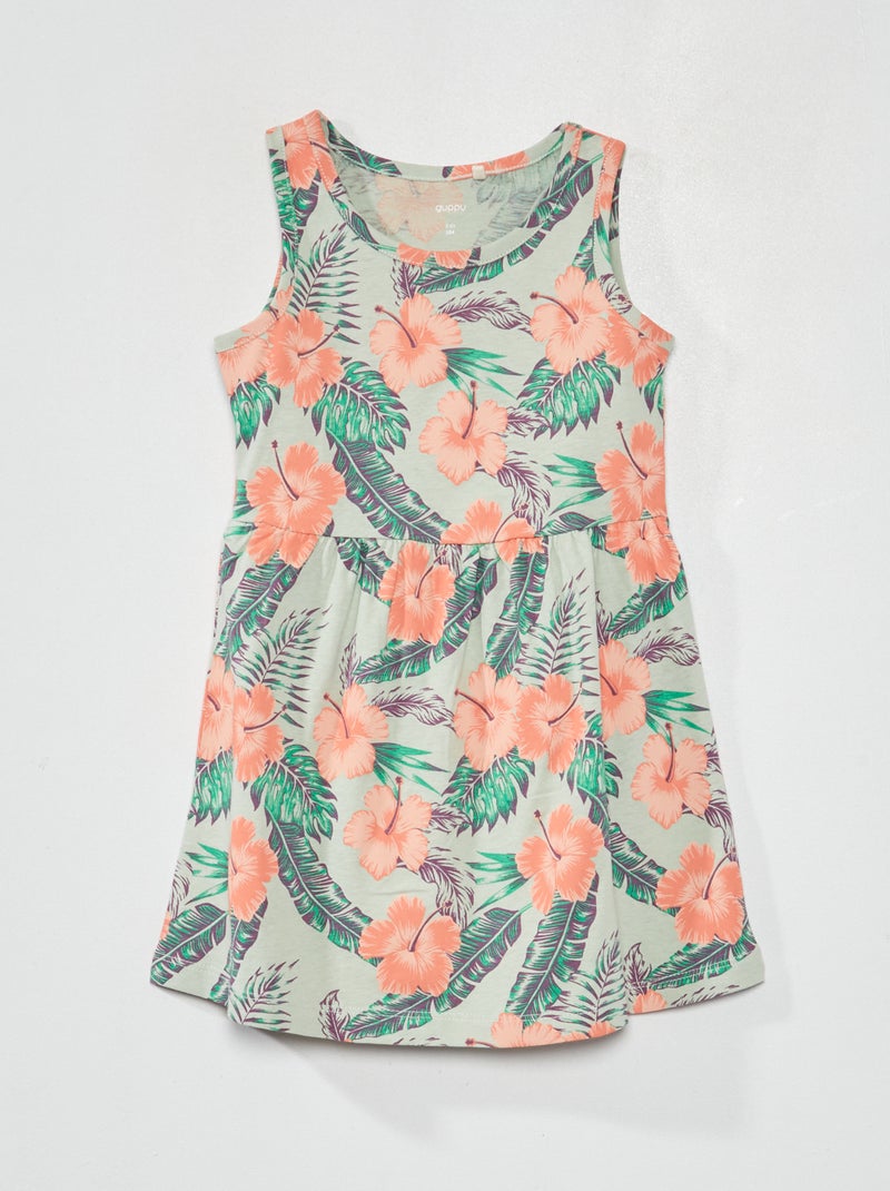 Jurk met motiefje BLAUW - Kiabi