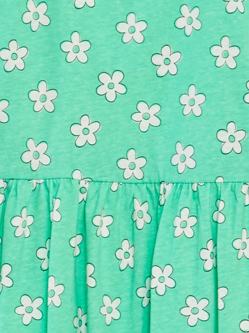 Jurk met motiefje en ruches langs de schouderbandjes - Kiabi