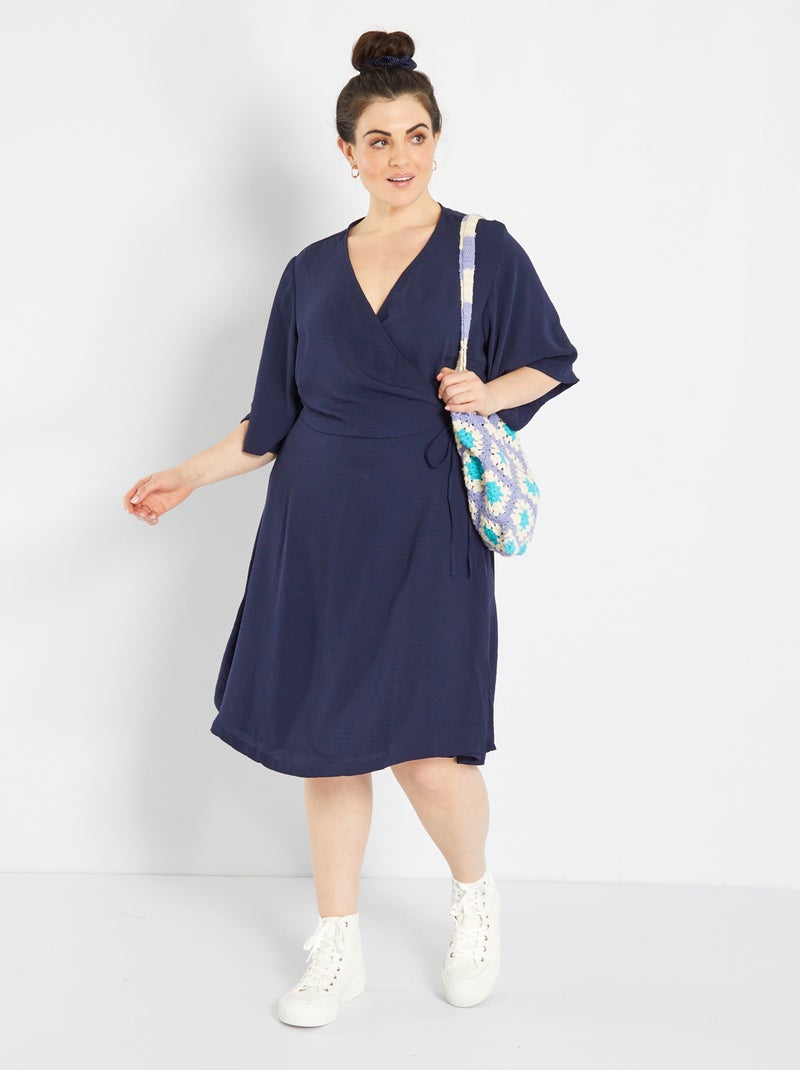 Jurk met overslag 'Only' BLAUW - Kiabi
